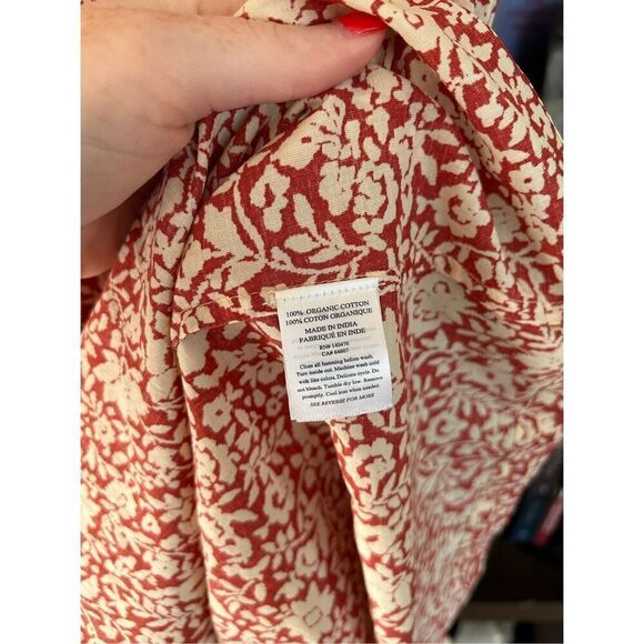 NWOT Faherty Caramel Dress In Spice Sunrise Floral Size XS - Picture 6 of 11